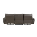  Manufacturer Color_Dark brown -- Homelegance Maroni Power Reclining Leather Match Sofa IMAGE 3