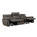  Manufacturer Color_Dark brown -- Homelegance Maroni Power Reclining Leather Match Sofa IMAGE 4