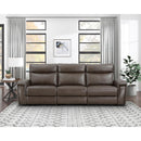  Manufacturer Color_Dark brown -- Homelegance Maroni Power Reclining Leather Match Sofa IMAGE 5