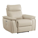  Manufacturer Color_Taupe -- Maroni 8259RFTP-1PWH Power Reclining Chair with Power Headrest IMAGE 2