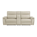  Manufacturer Color_Taupe -- Maroni 8259RFTP-2CNPWH* Power Double Reclining Love Seat with Center Console and Power Headrests IMAGE 1