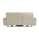  Manufacturer Color_Taupe -- Maroni 8259RFTP-2CNPWH* Power Double Reclining Love Seat with Center Console and Power Headrests IMAGE 3