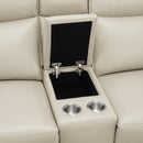  Manufacturer Color_Taupe -- Maroni 8259RFTP-2CNPWH* Power Double Reclining Love Seat with Center Console and Power Headrests IMAGE 5