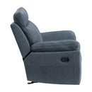  Manufacturer Color_Blue -- Homelegance Clifton Glider Fabric Recliner IMAGE 3