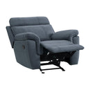  Manufacturer Color_Blue -- Homelegance Clifton Glider Fabric Recliner IMAGE 5