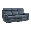  Manufacturer Color_Blue -- Homelegance Clifton Reclining Fabric Sofa IMAGE 2