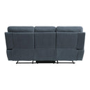  Manufacturer Color_Blue -- Homelegance Clifton Reclining Fabric Sofa IMAGE 3