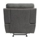  Manufacturer Color_Pewter -- Clifton 9301GRY-1 Glider Reclining Chair IMAGE 4