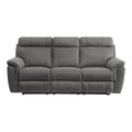  Manufacturer Color_Pewter -- Clifton 9301GRY-3 Double Reclining Sofa with Center Drop-Down Cup Holders IMAGE 1