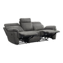  Manufacturer Color_Pewter -- Clifton 9301GRY-3 Double Reclining Sofa with Center Drop-Down Cup Holders IMAGE 4