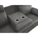  Manufacturer Color_Pewter -- Clifton 9301GRY-3 Double Reclining Sofa with Center Drop-Down Cup Holders IMAGE 5