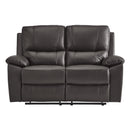  Homelegance Dawson 9368BRW-2 Double Reclining Love Seat IMAGE 1