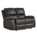  Homelegance Dawson 9368BRW-2 Double Reclining Love Seat IMAGE 2