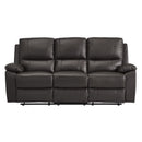  Homelegance Dawson 9368BRW-3 Double Reclining Sofa IMAGE 1
