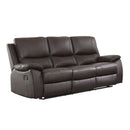  Homelegance Dawson 9368BRW-3 Double Reclining Sofa IMAGE 2