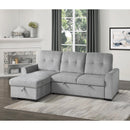  Homelegance Carolina 9402GRY*SC 2 pc Reversible Sectional with Pull-out Bed and Hidden Storage IMAGE 16