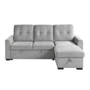  Homelegance Carolina 9402GRY*SC 2 pc Reversible Sectional with Pull-out Bed and Hidden Storage IMAGE 1