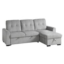  Homelegance Carolina 9402GRY*SC 2 pc Reversible Sectional with Pull-out Bed and Hidden Storage IMAGE 2