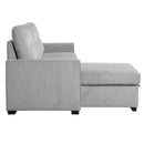  Homelegance Carolina 9402GRY*SC 2 pc Reversible Sectional with Pull-out Bed and Hidden Storage IMAGE 9