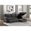  Homelegance Morelia 9468CC*2RC2L 2 pc Sectional with Pull-out Bed and Right Chaise with Hidden Storage IMAGE 9
