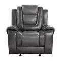  Manufacturer Color_2-tone (light grey and dark grey) -- Briscoe 9470GY-1 Glider Reclining Chair IMAGE 1