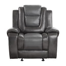 Manufacturer Color_2-tone (light grey and dark grey) -- Briscoe 9470GY-1 Glider Reclining Chair IMAGE 1