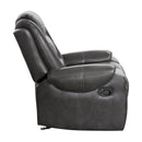  Manufacturer Color_2-tone (light grey and dark grey) -- Briscoe 9470GY-1 Glider Reclining Chair IMAGE 3