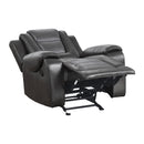  Manufacturer Color_2-tone (light grey and dark grey) -- Briscoe 9470GY-1 Glider Reclining Chair IMAGE 5