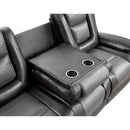  Manufacturer Color_2-tone (light grey and dark grey) -- Briscoe 9470GY-3 Double Reclining Sofa with Center Drop-Down Cup Holders IMAGE 5