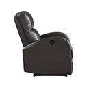  Manufacturer Color_Brown -- Homelegance Wiley Power Leather Look Recliner IMAGE 3