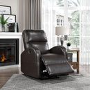  Manufacturer Color_Brown -- Homelegance Wiley Power Leather Look Recliner IMAGE 6