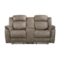  Manufacturer Color_Sandy Brown -- Centeroak 9479SDB-2 Double Reclining Love Seat with Center Console IMAGE 1