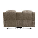  Manufacturer Color_Sandy Brown -- Centeroak 9479SDB-2 Double Reclining Love Seat with Center Console IMAGE 3