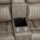  Manufacturer Color_Sandy Brown -- Centeroak 9479SDB-2 Double Reclining Love Seat with Center Console IMAGE 5