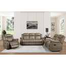  Manufacturer Color_Sandy Brown -- Centeroak 9479SDB-2 Double Reclining Love Seat with Center Console IMAGE 7