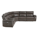  Manufacturer Color_Dark brown -- Maroni 8259RFDB*6SCPWH 6 pc Modular Power Reclining Sectional with Power Headrests IMAGE 2