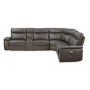  Manufacturer Color_Dark brown -- Maroni 8259RFDB*6SCPWH 6 pc Modular Power Reclining Sectional with Power Headrests IMAGE 3