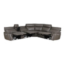  Manufacturer Color_Dark brown -- Maroni 8259RFDB*6SCPWH 6 pc Modular Power Reclining Sectional with Power Headrests IMAGE 4
