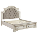  Size_California King -- Realyn B743B21 California King Upholstered Storage Bed IMAGE 4
