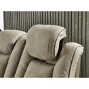  Manufacturer Color_Sand -- Signature Design by Ashley Next Gen DuraPella Power Reclining Leather Look Loveseat with Console IMAGE 8