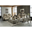  Manufacturer Color_Sand -- Signature Design by Ashley Next Gen DuraPella Power Reclining Leather Look Sofa IMAGE 14