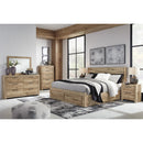  Size_Queen -- Hyanna B1050B8 Queen Panel Storage Bed with 2 Under Bed Storage Drawers IMAGE 6