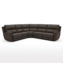 Stanton Starlight Smoke Leather Reclining Sectional - Maison Elegance Furniture LLC