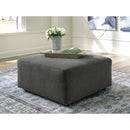  Manufacturer Color_Charcoal -- Signature Design by Ashley Edenfield Fabric Ottoman IMAGE 4