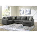  Manufacturer Color_Charcoal -- Signature Design by Ashley Edenfield Fabric 3 pc Sectional IMAGE 3