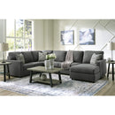  Manufacturer Color_Charcoal -- Signature Design by Ashley Edenfield Fabric 3 pc Sectional IMAGE 4