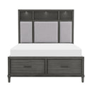  Size_California King -- Homelegance Wittenberry Upholstered Platform Bed with Storage IMAGE 1