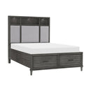  Size_California King -- Homelegance Wittenberry Upholstered Platform Bed with Storage IMAGE 2