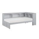  Homelegance Orion B2063BC-1BC* Twin Bookcase Corner Platform Bed IMAGE 1