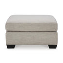  Manufacturer Color_Pebble -- Signature Design by Ashley Mahoney Fabric Ottoman IMAGE 2